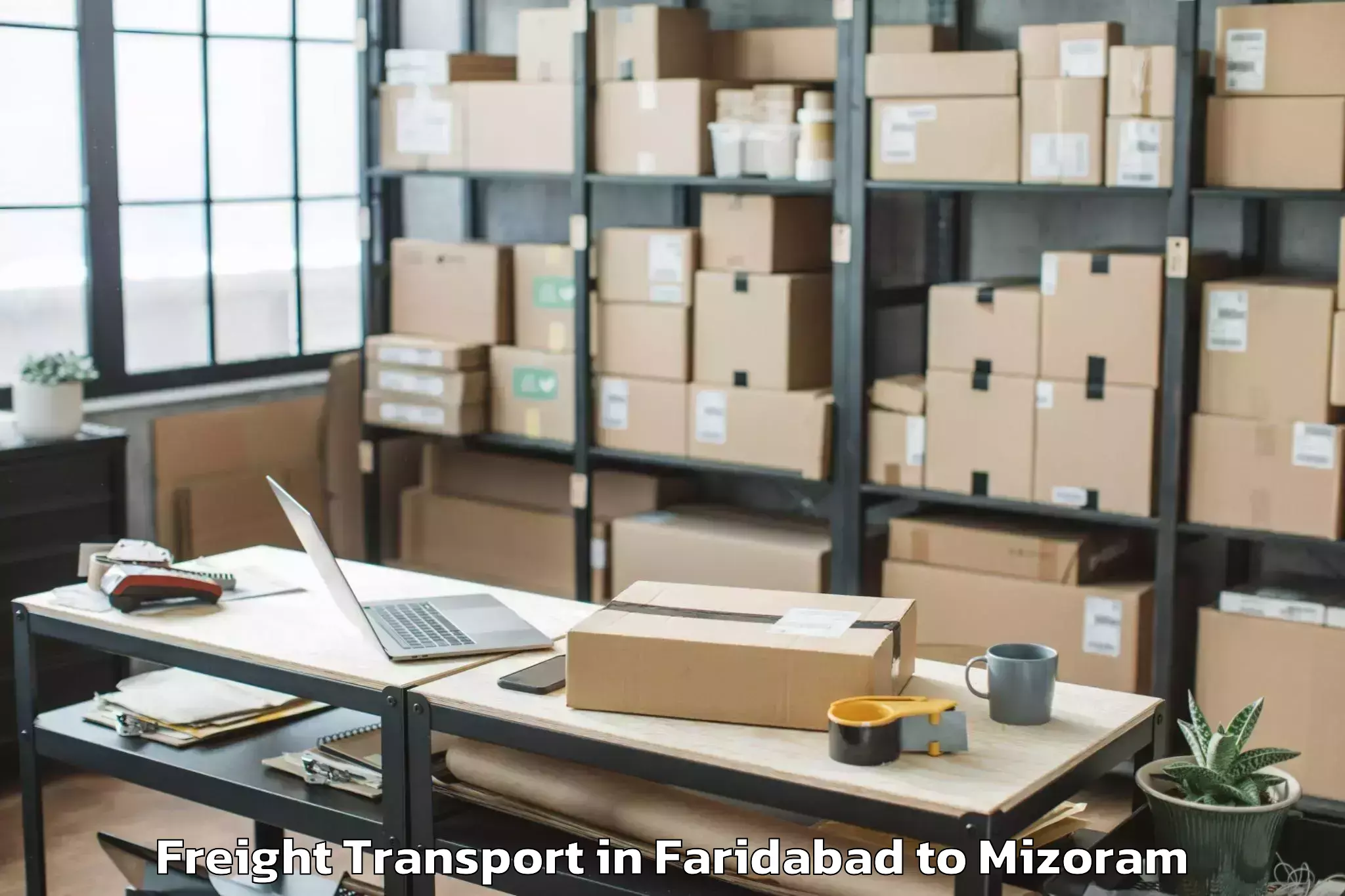 Faridabad to Serchhip Freight Transport